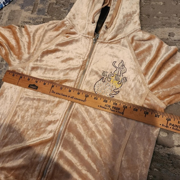 NWT BCBGMAXAZRIA velour zip stretch jacket. - Picture 15 of 17